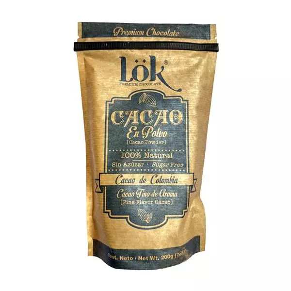 Cacao de Polvo 100% Sin Azucar 200gr - Lok