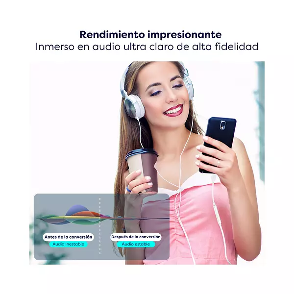 Adaptador Tipo C A Plug 3.5 Hembra Conector De Auriculares