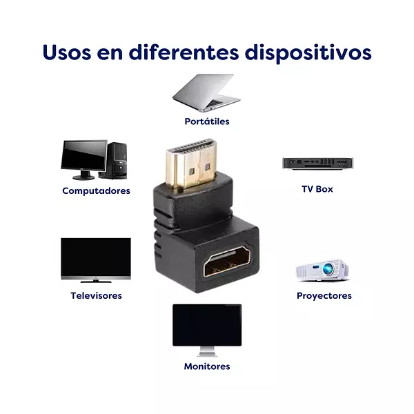 Adaptador Hdmi Macho / Hembra 90 Grados