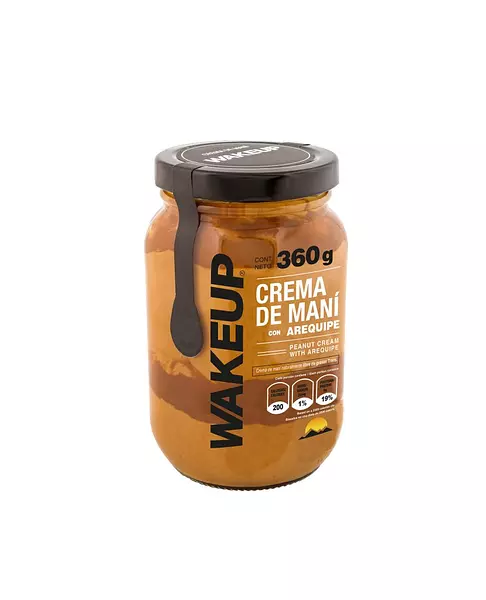 Crema de Mani con Arequipe 360gr - Wakeup