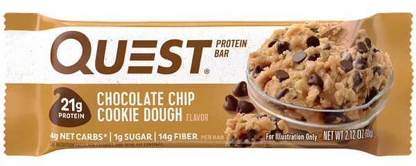 Barra de Proteina Chocolate Chip Cookie Dough 60g - Quest