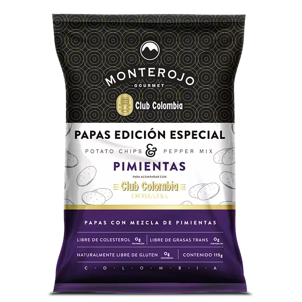 Papas Pimienta Club Colombia Dorada 115g - Monterojo