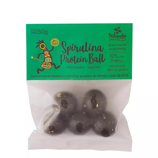 Spirulina Protein Ball Artesanal Veganas 50gr - Naturela