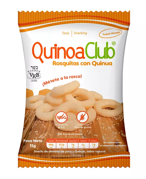 Rosquitas Quinoa Sabor Natural 15g - Quinoa Club