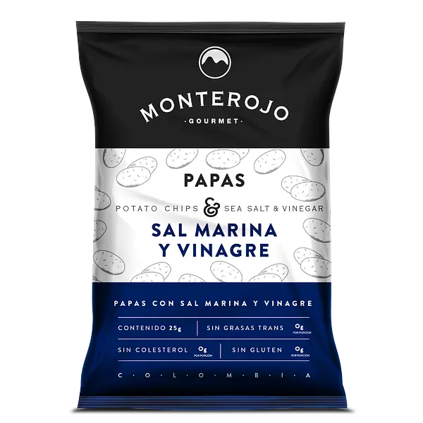 Papas Sal Marina y Vinagre 25gr - Monterojo