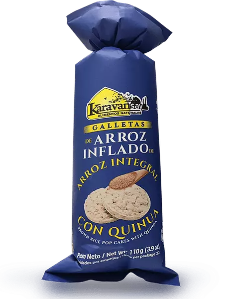 Galletas de Arroz Integral Inflado con Quinua x 110gr -Karav