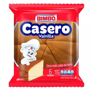 Ponqué Bimbo Casero Vainilla 220gr