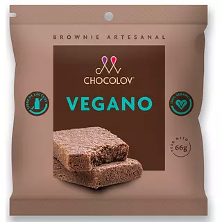 Brownie Artesanal Vegano 66gr - Chocolov