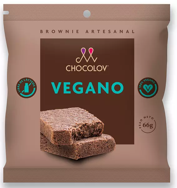 Brownie Artesanal Vegano 66gr - Chocolov