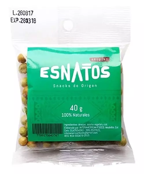 Arvejas Tostada 40gr - Esnatos