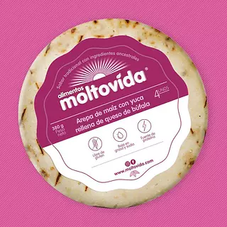 Arepa de Yuca Rellena de Queso de Búfala 380g 4 Und - Alimen