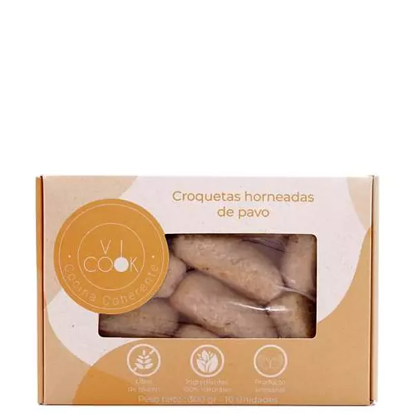 Croquetas Horneadas de Pavo 300g 10und - Vicook