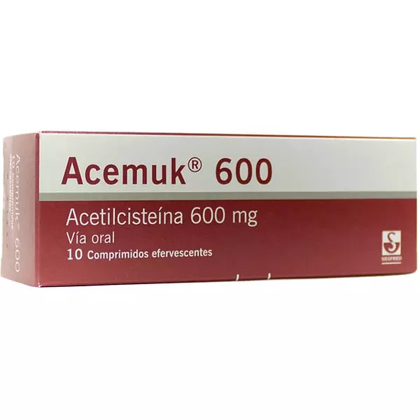 Acemuk Tabletas Efervecentes 600 Mg