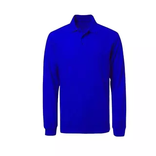 Camibuso Tipo Polo Manga Larga Unisex Azul Rey