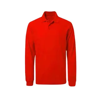 Camibuso Tipo Polo Manga Larga Unisex Rojo