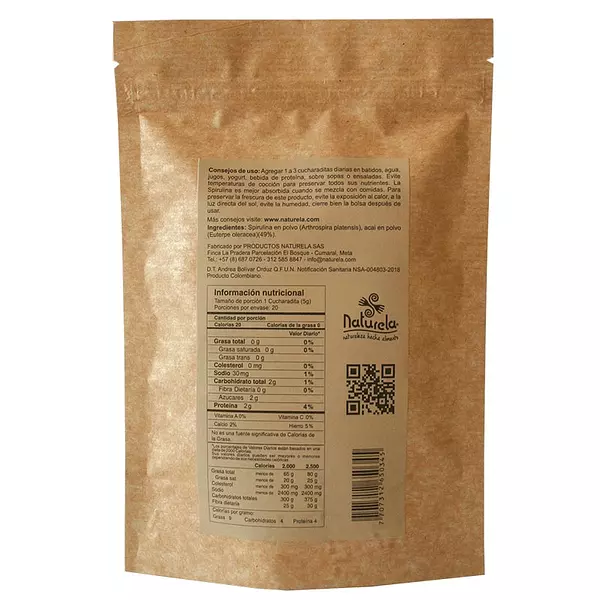 Spirulina con Maca 100gr - Naturela