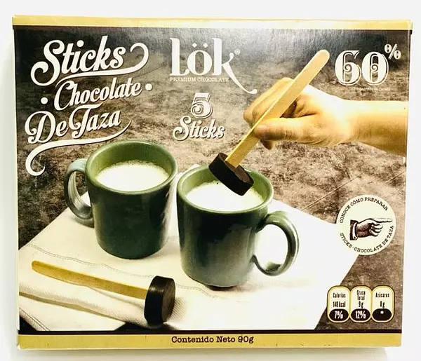 Sticks Chocolate de Taza 90g - Lok