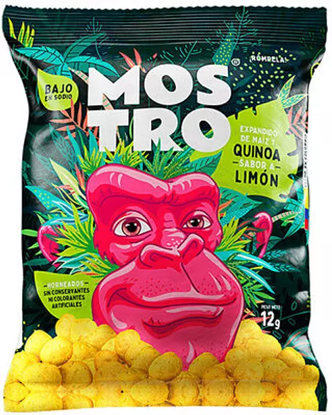 Trozitos Quinoa y Maíz Sabor Limón 12g - Mostro