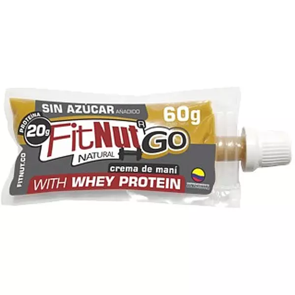 Crema de Maní Whey Protein 60g - Fitnut Go