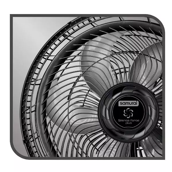 Ventilador Samurái Silence Force Plus 2 En 1 Negro 4101