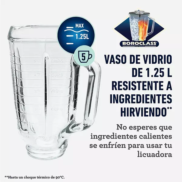 Licuadora Oster Vaso Vidrio Clasic 1,5 Lt 0294