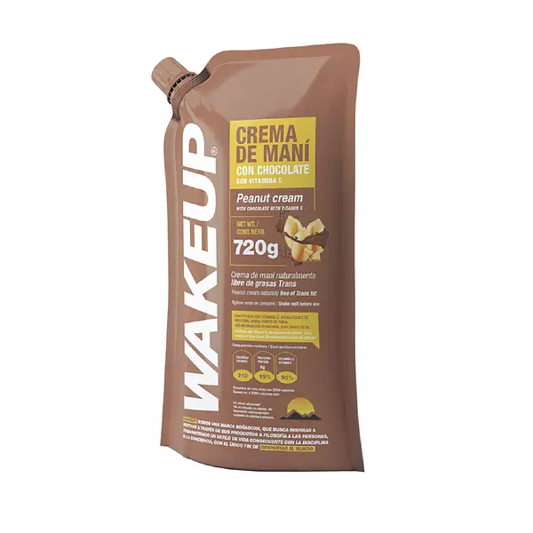 Crema de Mani con Chocolate 720gr - Wake Up