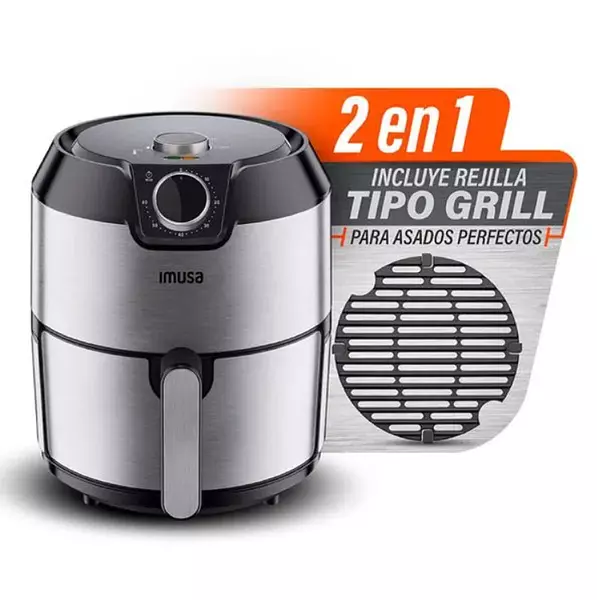 Freidora De Aire Imusa Easy Fry&Grill 2en1 Gris 4.2 Lt 9065