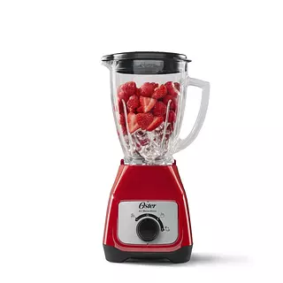 Licuadora Oster Vaso Vidrio Roja Blstkag 1.5 L