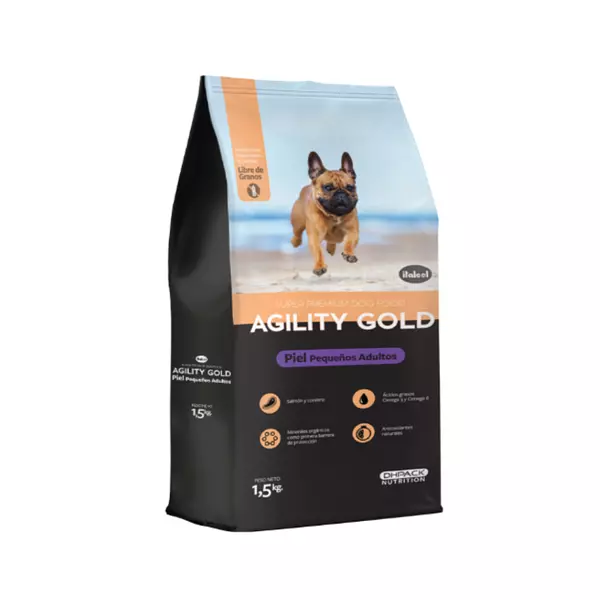 Agility Gold Piel Pequeños Adultos 1.5 Kg