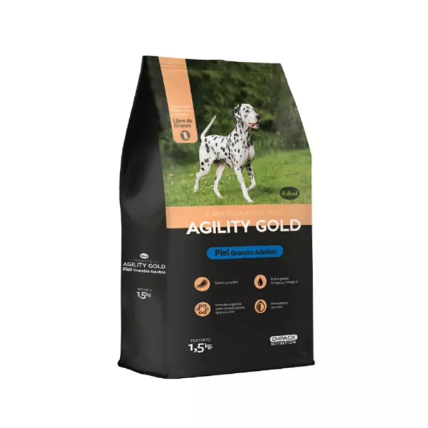 Agility Gold Piel Grandes Adultos 1.5 Kg