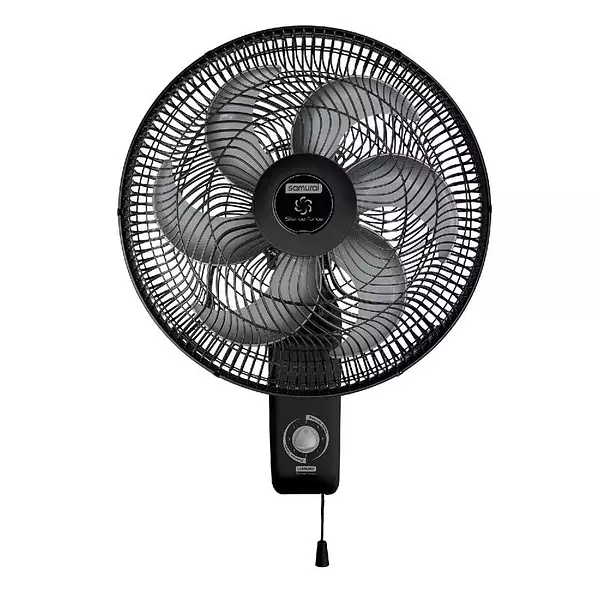 Ventilador Samurai Silence Force De Pared Negro