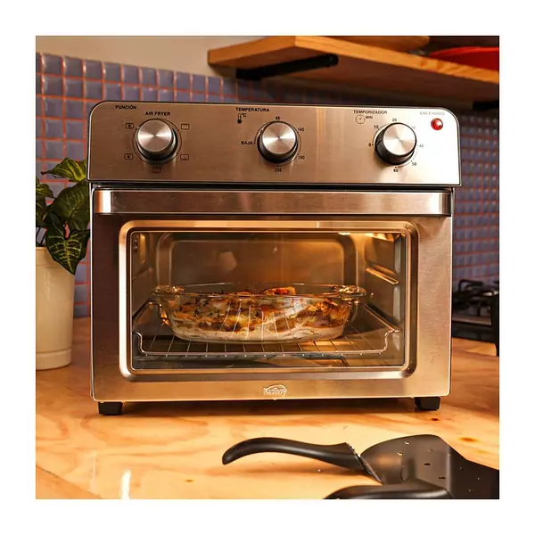 Horno Tostador Kalley + Airfryer Plateado 20 Lt 4493