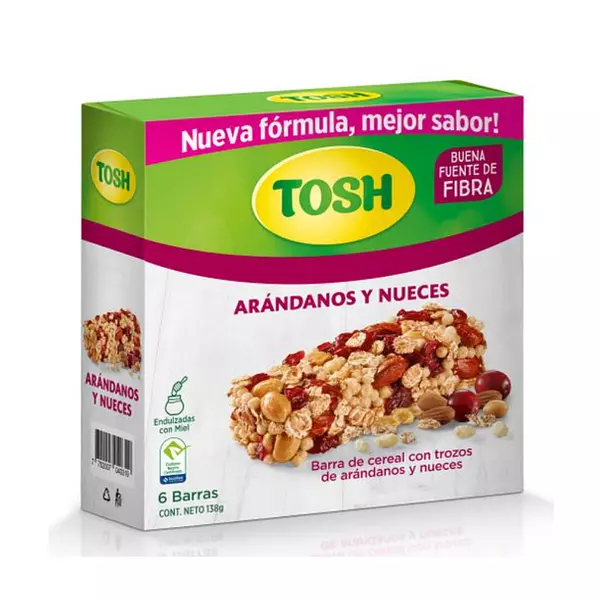 Barra De Cereal Tosh Arándanos Y Nueces