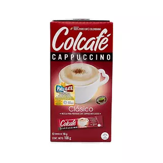 Colcafé Cappuccino Clásico 6 Sobres X 18 Gr C/U