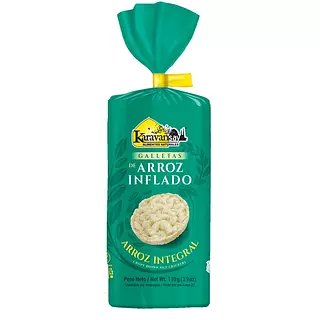 Galletas de Arroz Inflado de Arroz Integral 110gr -Karavans