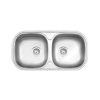 Cubeta Dupla Rectandular Inox 77X45 Satinada