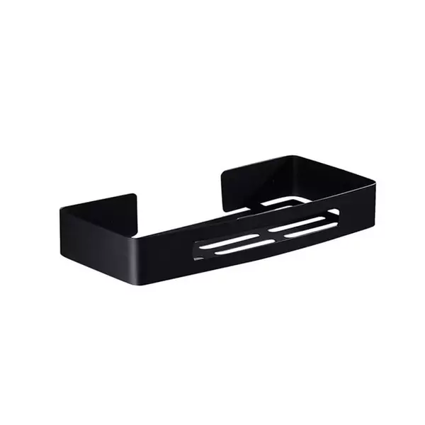 Repisa Baño Rectangular Negra