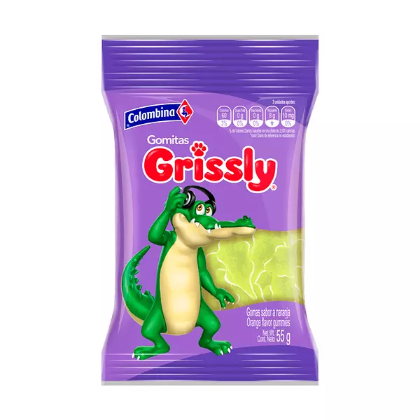 Goma Grissly Snack Cocodrilo Por 90 Gr