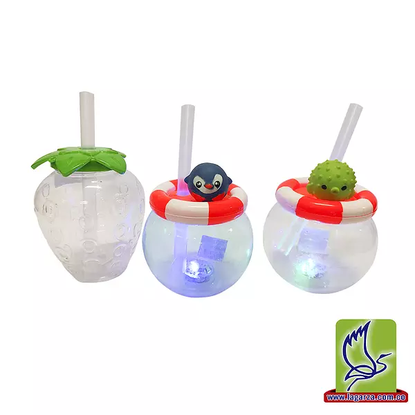 Vaso Estampado C/Pitillo 82-1 82-2 82-3 82-4