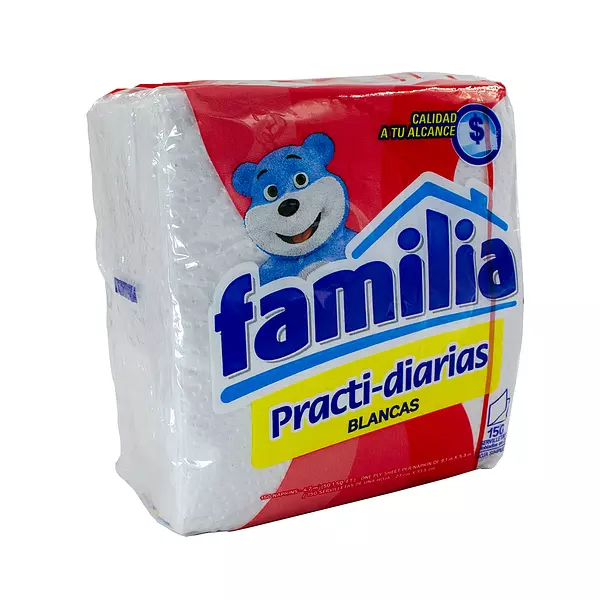 Servilletas Familia Practi Diarias Blancas