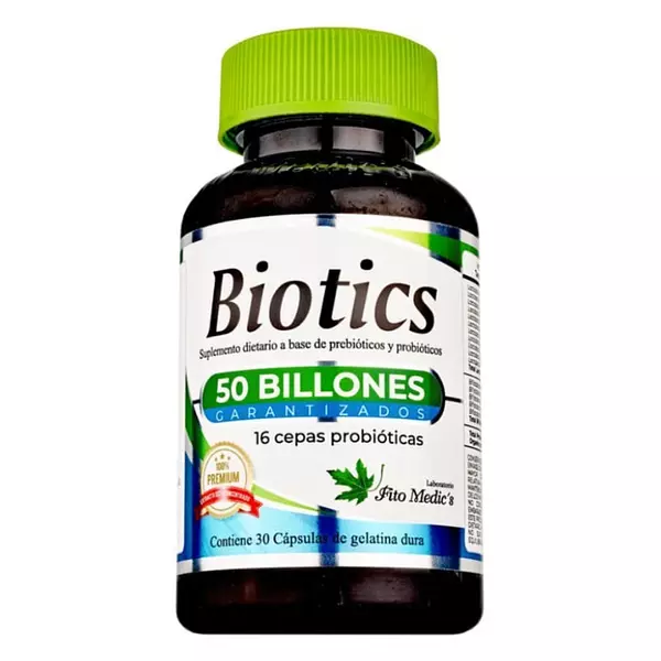 Biotics Prebioticos & Probióticos 30 Cápsulas Fito Medics