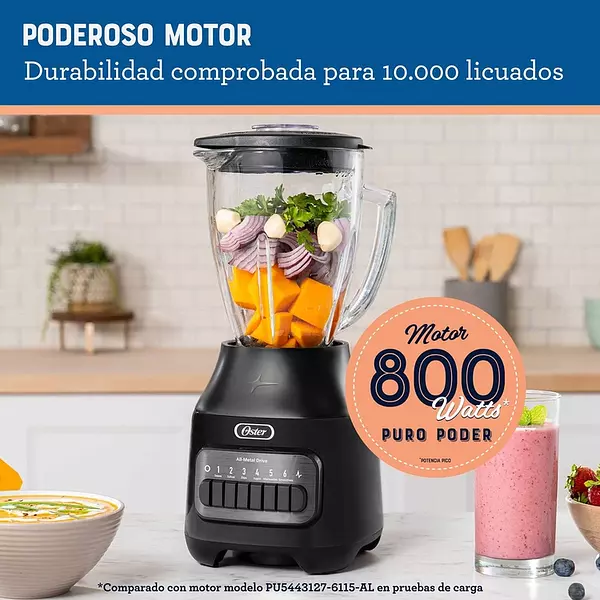 Licuadora Oster 6 Velocidades Negra 800w 8441