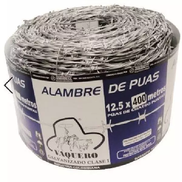 Alambre De Puas Vaquero 12.5 X 400 Mts