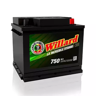 Batería Carro Willard 36d-750