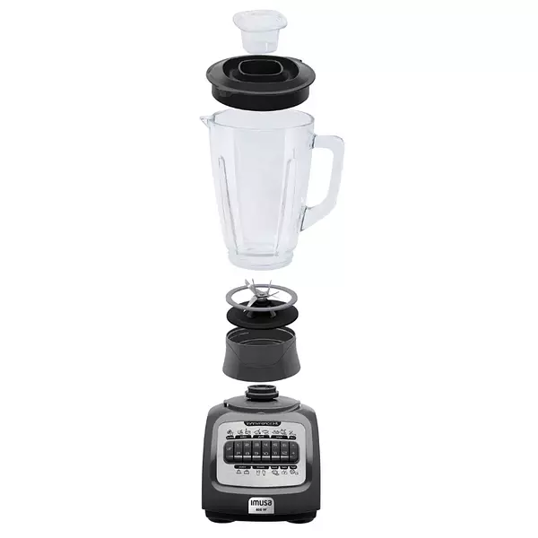 Licuadora Imusa Infiny Force Gris Xl 12 Veloc V. Vidrio 1568