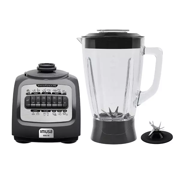 Licuadora Imusa Infiny Force Gris Xl 12 Veloc V. Vidrio 1568