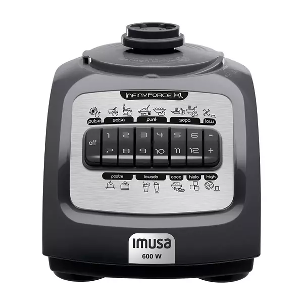 Licuadora Imusa Infiny Force Gris Xl 12 Veloc V. Vidrio 1568