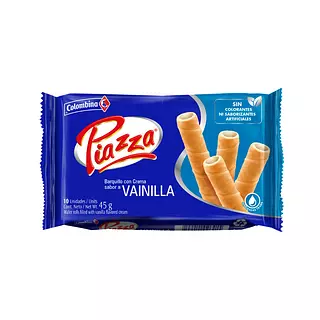 Barquillos Piazza con Crema de Vainilla