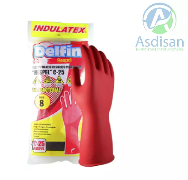 Guantes Rojo Biológico C-25