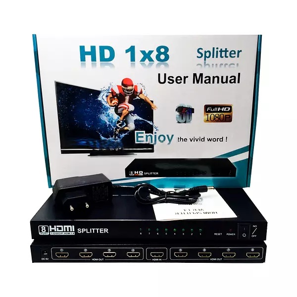 Splitter 8 Puertos Hdmi 4k 30 Hz